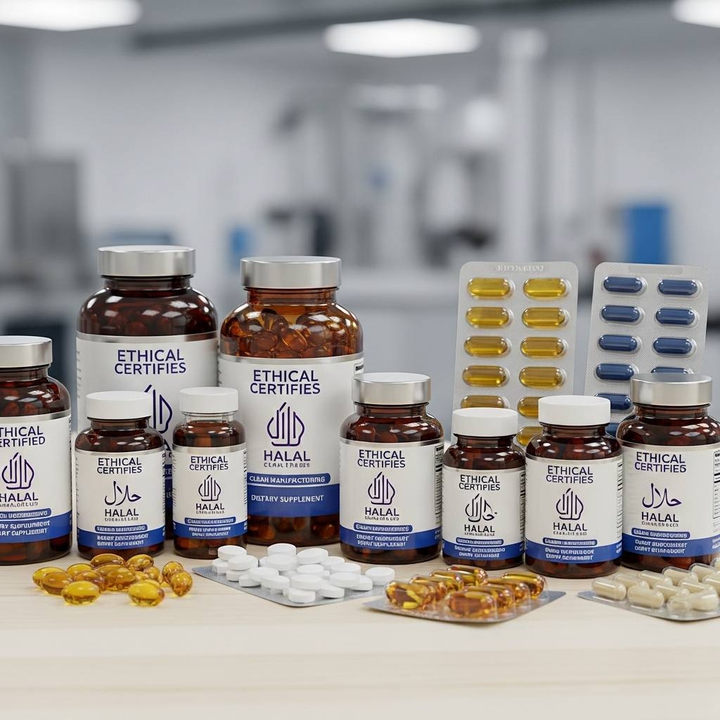 Compléments alimentaires halal : conformes aux normes internationales de pureté et de production éthique